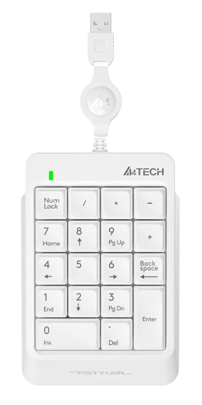 Числовой блок A4Tech Fstyler FK13 белый USB slim для ноутбука (FK13 USB ( WHITE ))